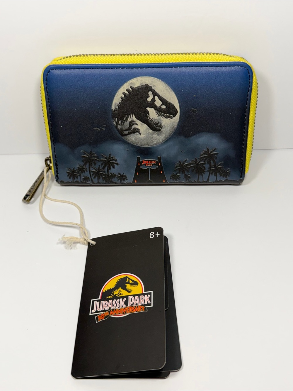 Loungefly Jurassic Park 30th Anniversary Dino Zip Around Wallet NWT Glow in Dark